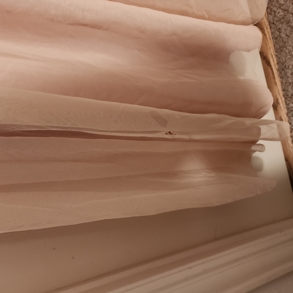 H & M Long Mesh Dress Powder pink - Picture 8 of 11